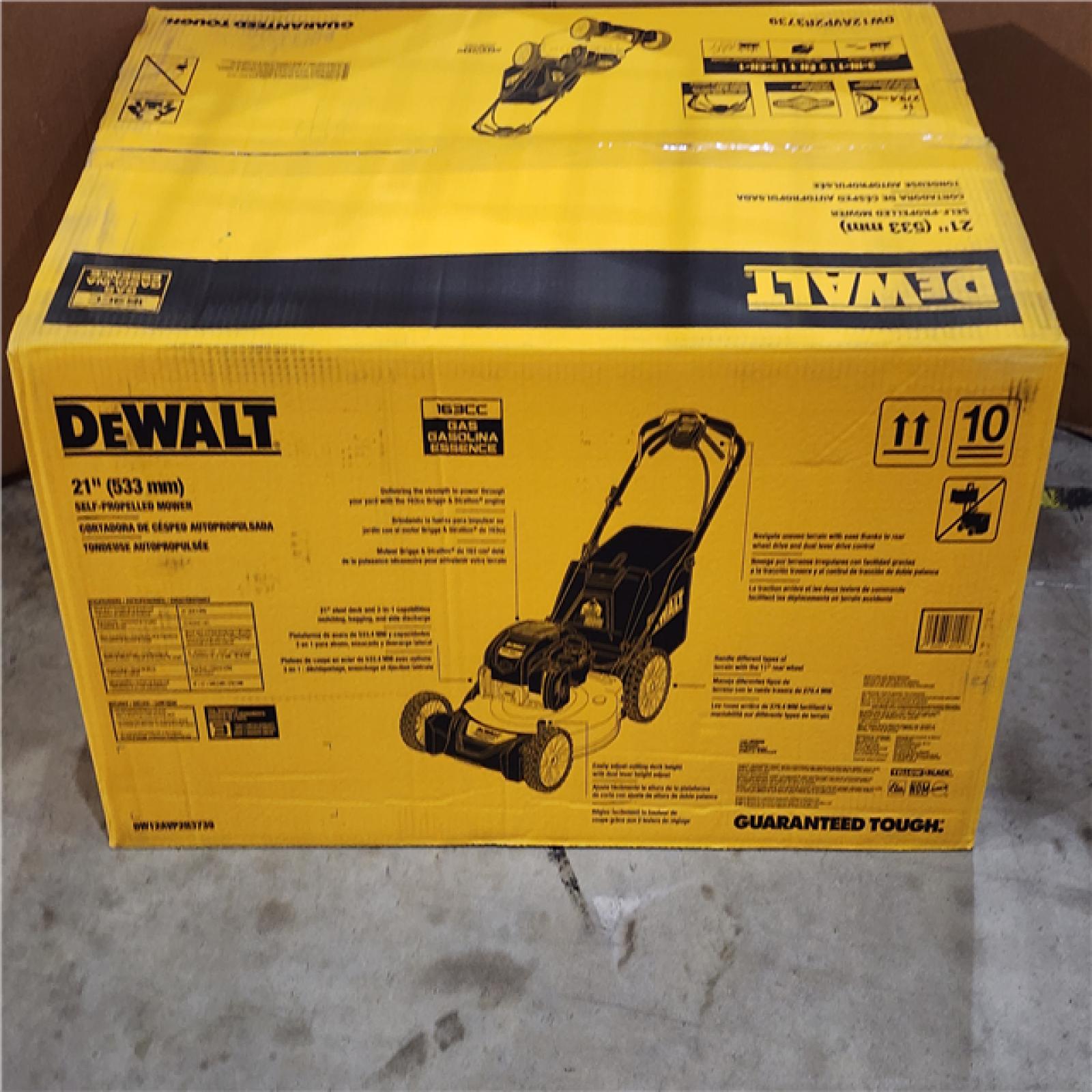 HOUSTON LOCATION - AS-IS (NEW) DeWalt 163cc 21 Dual Lever Self Propelled Lawn Mower