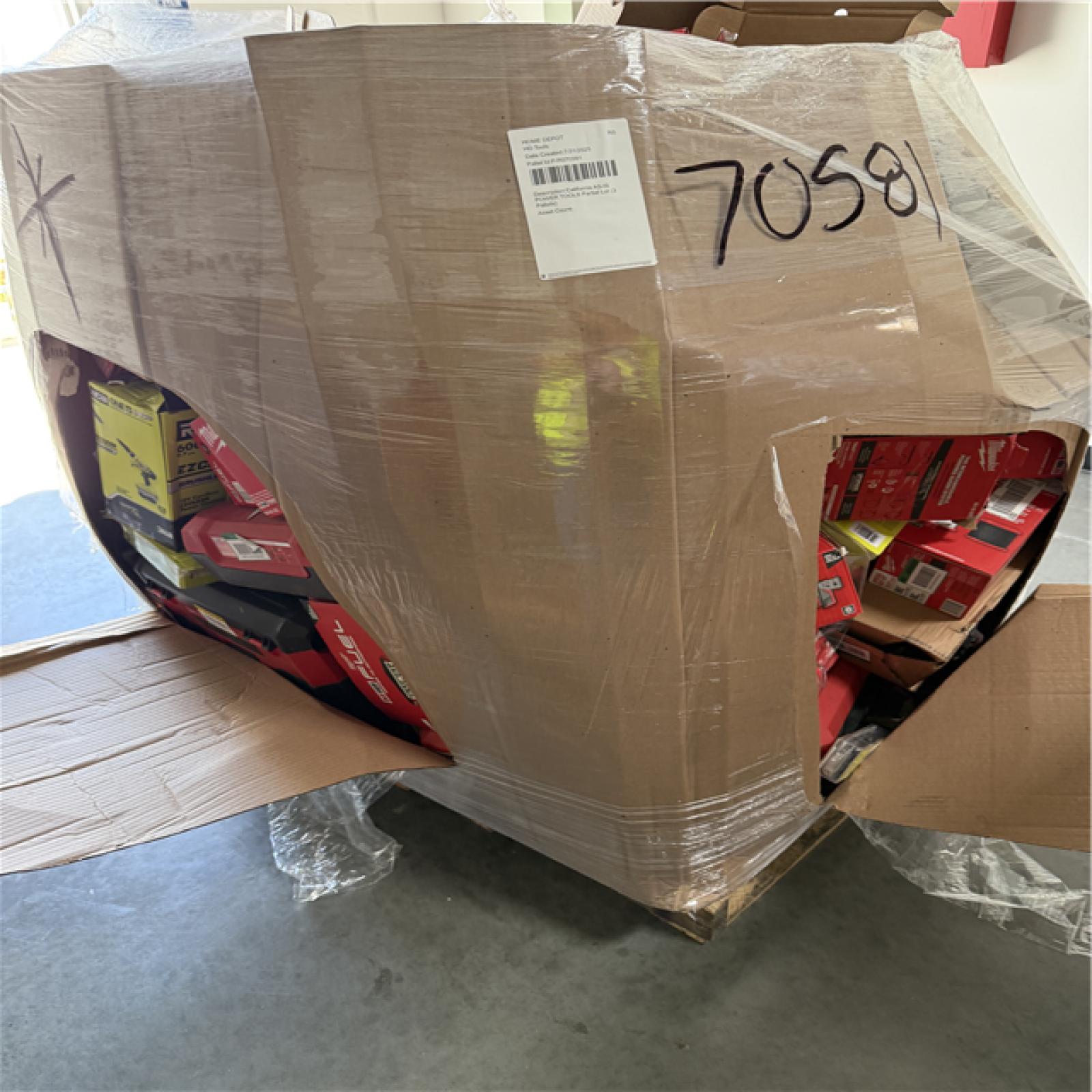 California AS-IS POWER TOOLS Partial Lot (3 Pallets) P-R070581