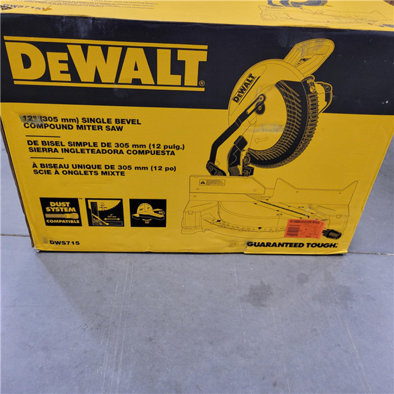 NEW! DEWALT 15 Amp Corded 12 in. Single Bevel Compound Miter Saw