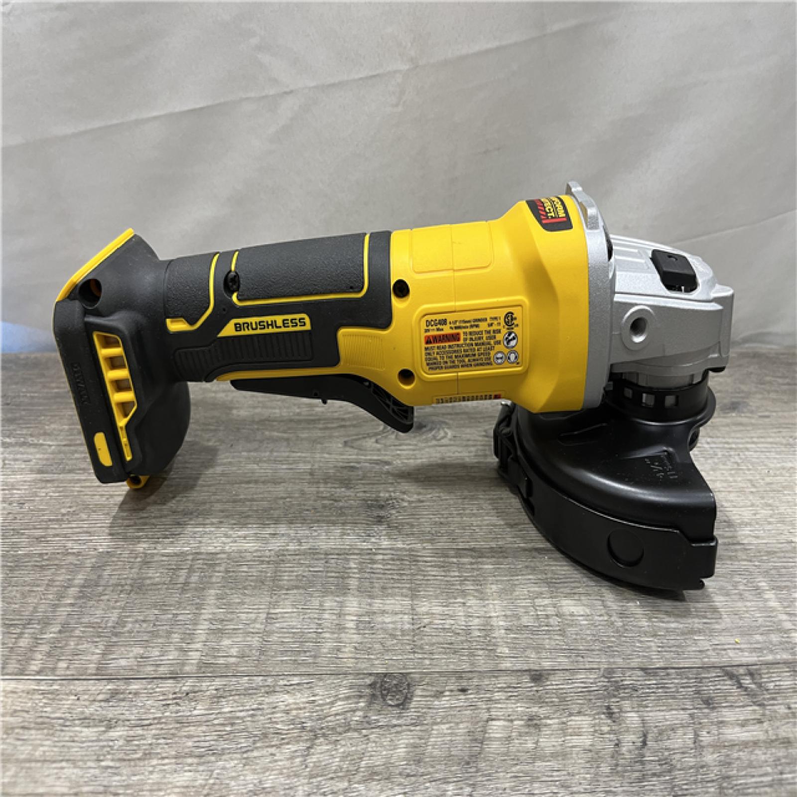 AS-IS DEWALT 20V MAX Cordless Brushless 4-1/2 in. Angle Grinder with Paddle Switch (Tool Only)