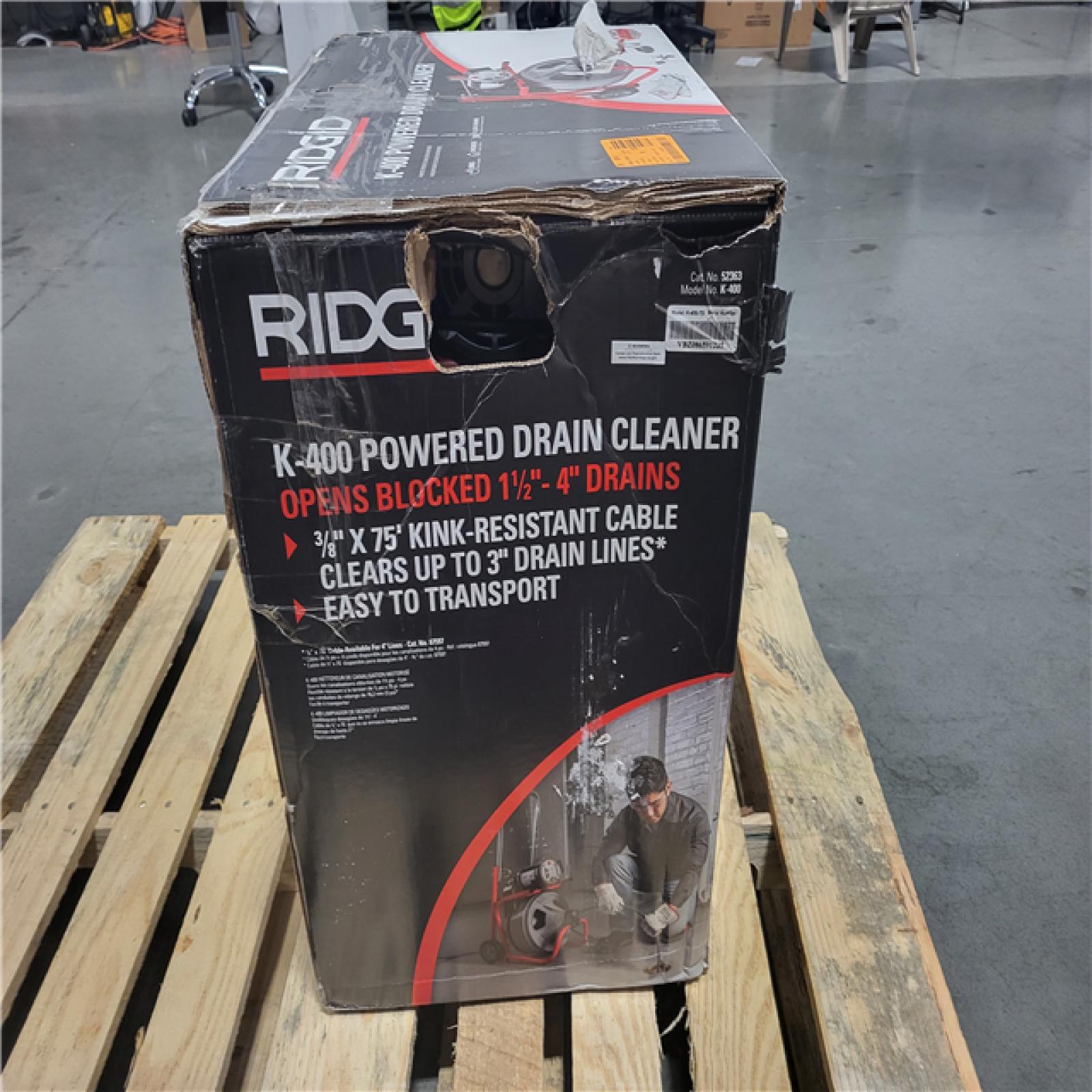 CALIFORNIA AS-IS RIDGID K400 POWERED DRAIN CLEANER