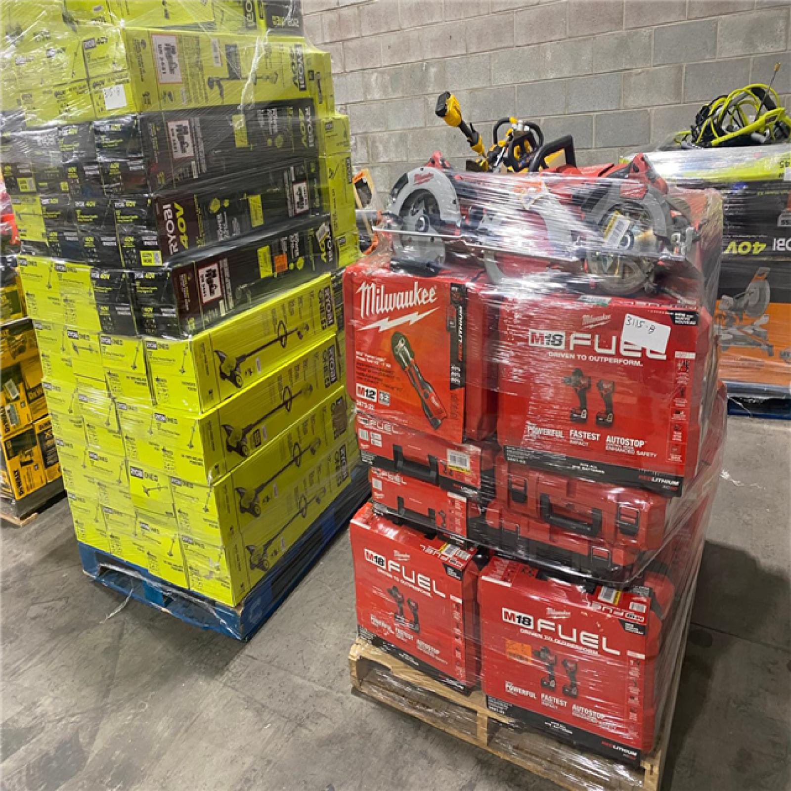 Pittston Location As-Is Power Tools Partial Truckload (9 pallets) 3115-B