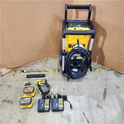 HOUSTON LOCATION - AS-IS DEWALT20V MAX 1600 PSI 1.2 GPM Cold Water Cordless Pressure Washer Kit with (2) FLEXVOLT 12 Ah Batteries and (2) Chargers