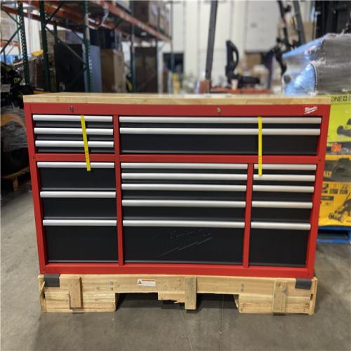 DALLAS LOCATIOPN - Milwaukee High Capacity 72 in. W x 22 in. D 18-Drawer Mobile Workbench with Solid Wood Top