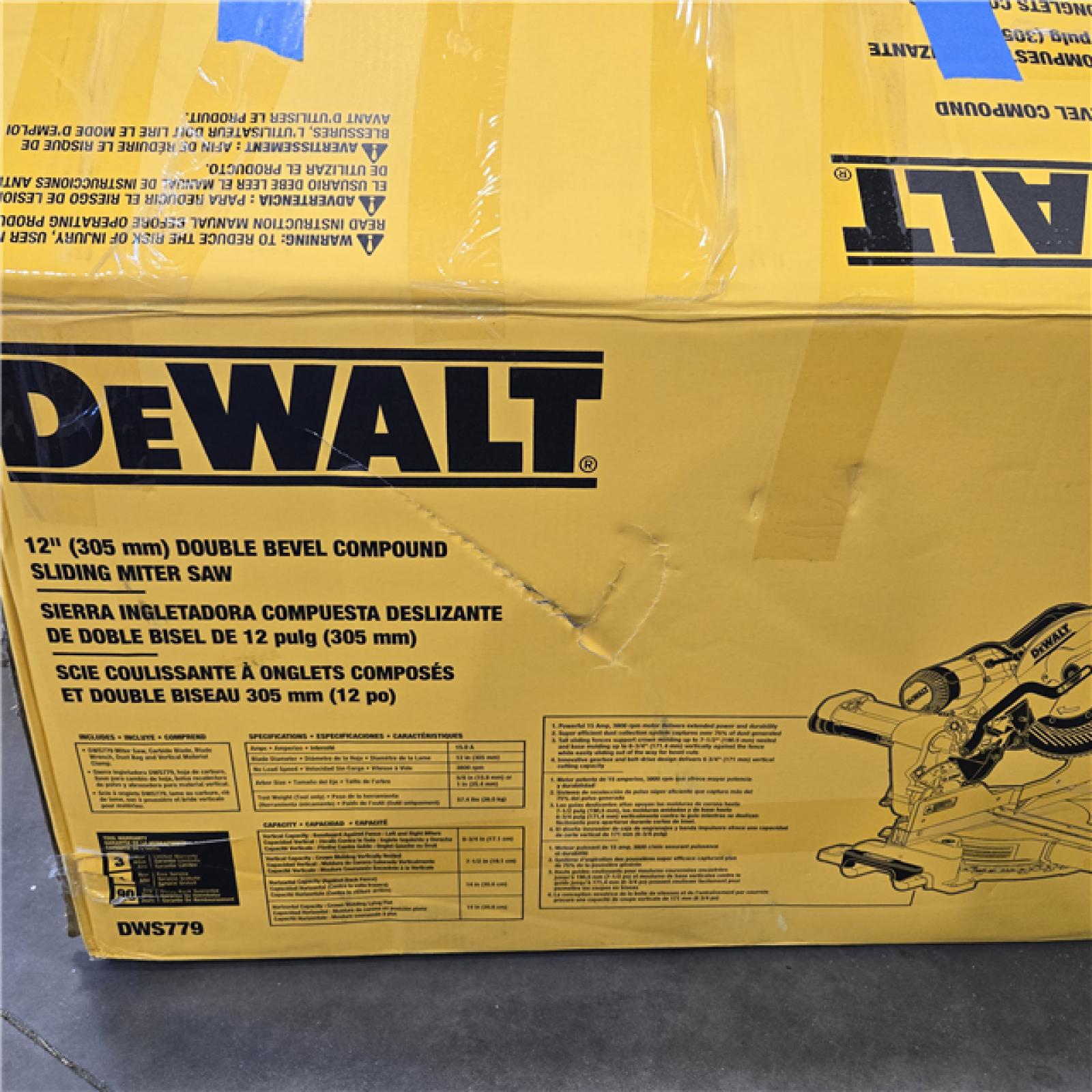 AS-IS DEWALT 12-in Dual Bevel Sliding Compound Miter Saw