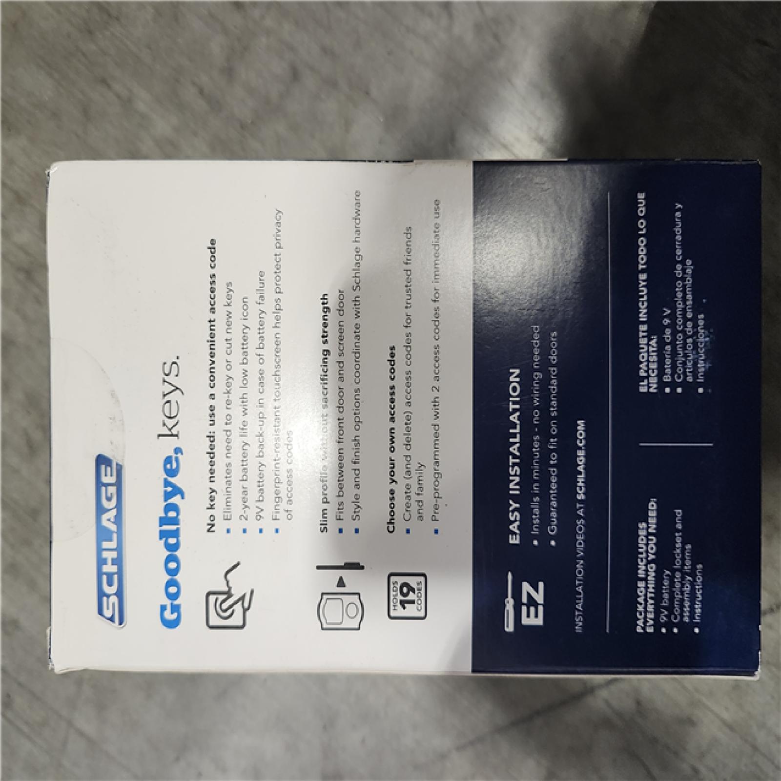 NEW! -Schlage Satin Nickel Steel Touch Deadbolt