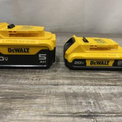 AS-IS DEWALT 20V MAX Lithium-Ion Battery Kit with 5.0Ah and 2.0Ah Battery and Charger