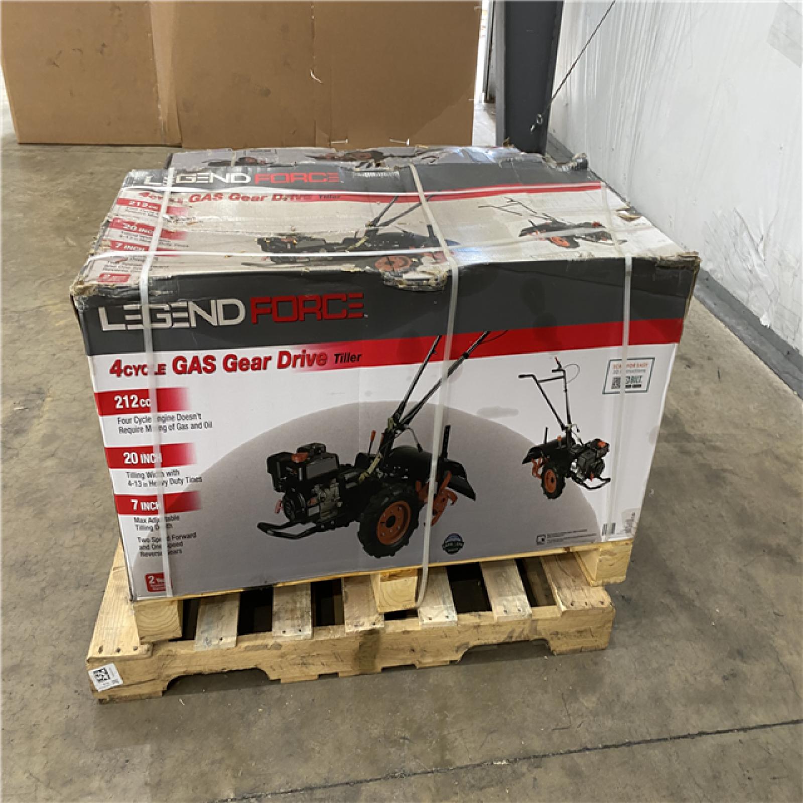 Houston Location - AS-IS LEGEND FORCE 4CYCLE GAS WALK BEHIND TILLER 20