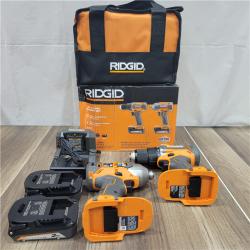 GOOD RIDGID 18v 2 Tool Combo Kit 1/2 Drill/Driver 1/4 Impact Driver