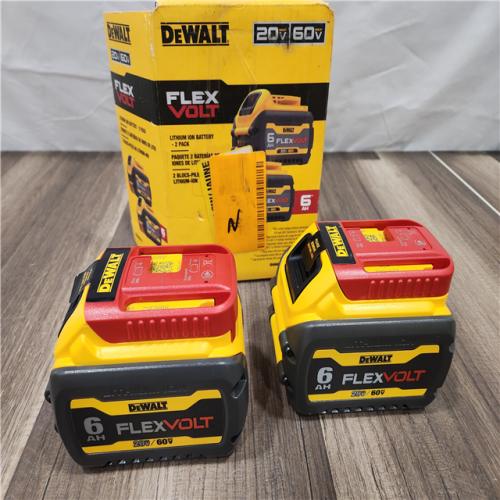 AS-IS DEWALT FLEXVOLT 20V/60V MAX Lithium-Ion 6.0Ah Battery Pack (2 Pack)