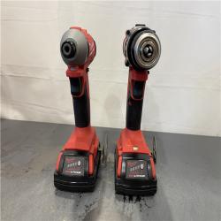 AS-IS - Milwaukee M18 18V Lithium-Ion Brushless Cordless Compact Drill/Impact (2 Tool) Combo Kit
