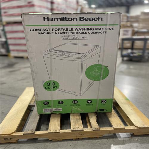 DALLAS LOCATION- NEW! HAMILTON BEACH Compact/ Portable Washing Machine 20in. 3.0.cu. ft.