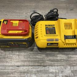 AS-IS DEWALT 20V/60V MAX FLEXVOLT Lithium-Ion 9.0Ah Battery and Charger Starter Kit