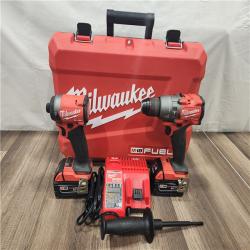 AS-IS- MILWAUKEE FUEL 18V Lithium-Ion Brushless Cordless Hammer Drill and Impact Driver Combo Kit