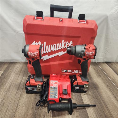 AS-IS- MILWAUKEE FUEL 18V Lithium-Ion Brushless Cordless Hammer Drill and Impact Driver Combo Kit