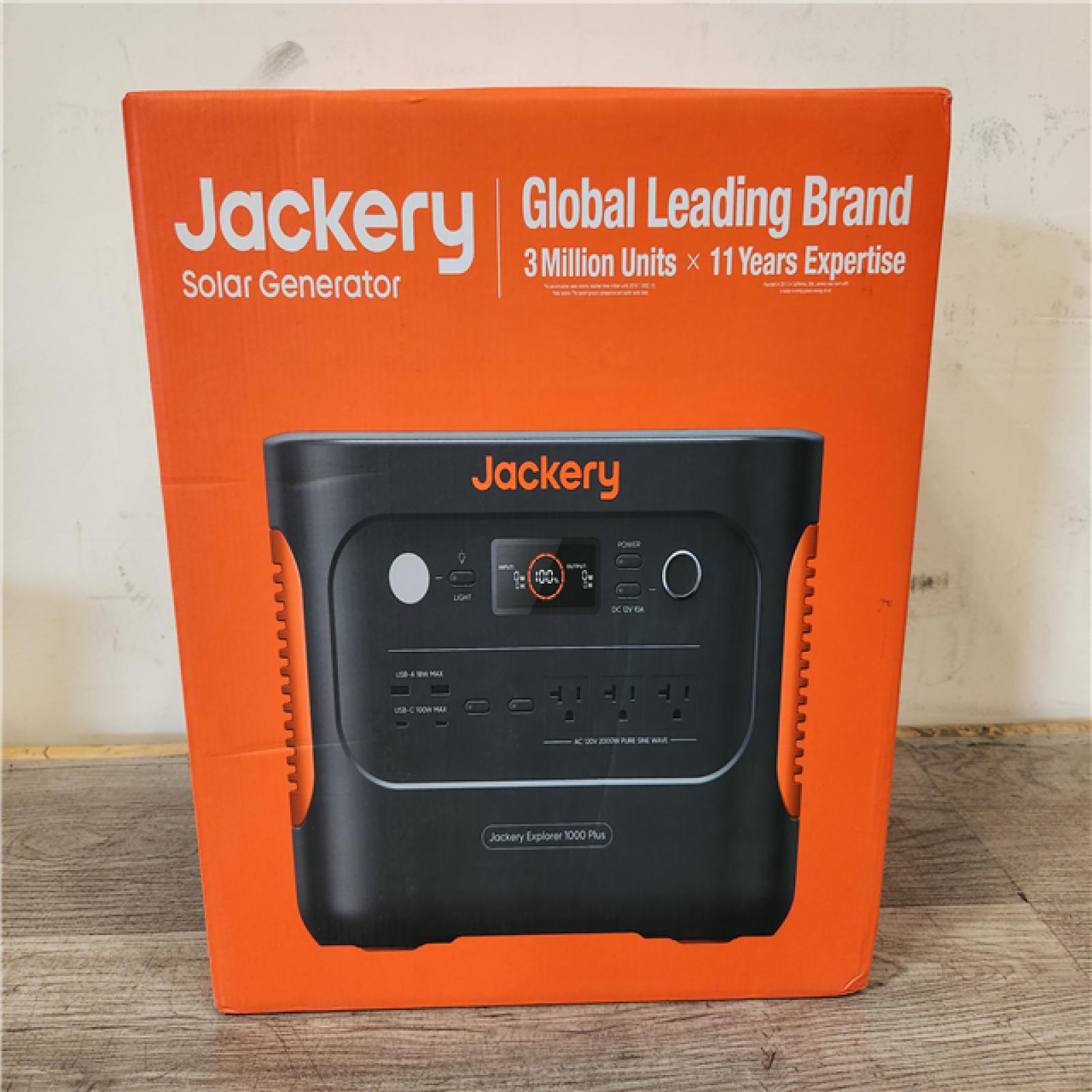 Phoenix Location AS-IS Jackery Solar Generator Explorer 1000 Plus 1264.64Wh/2000W Model No. JE-1000C