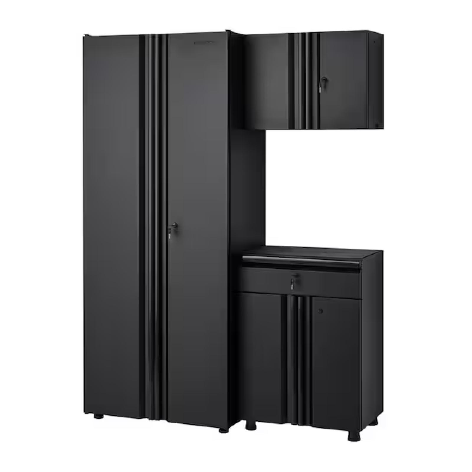 DALLAS LOCATION - Husky 3-Piece Regular Duty Welded Steel Garage Storage System in Black