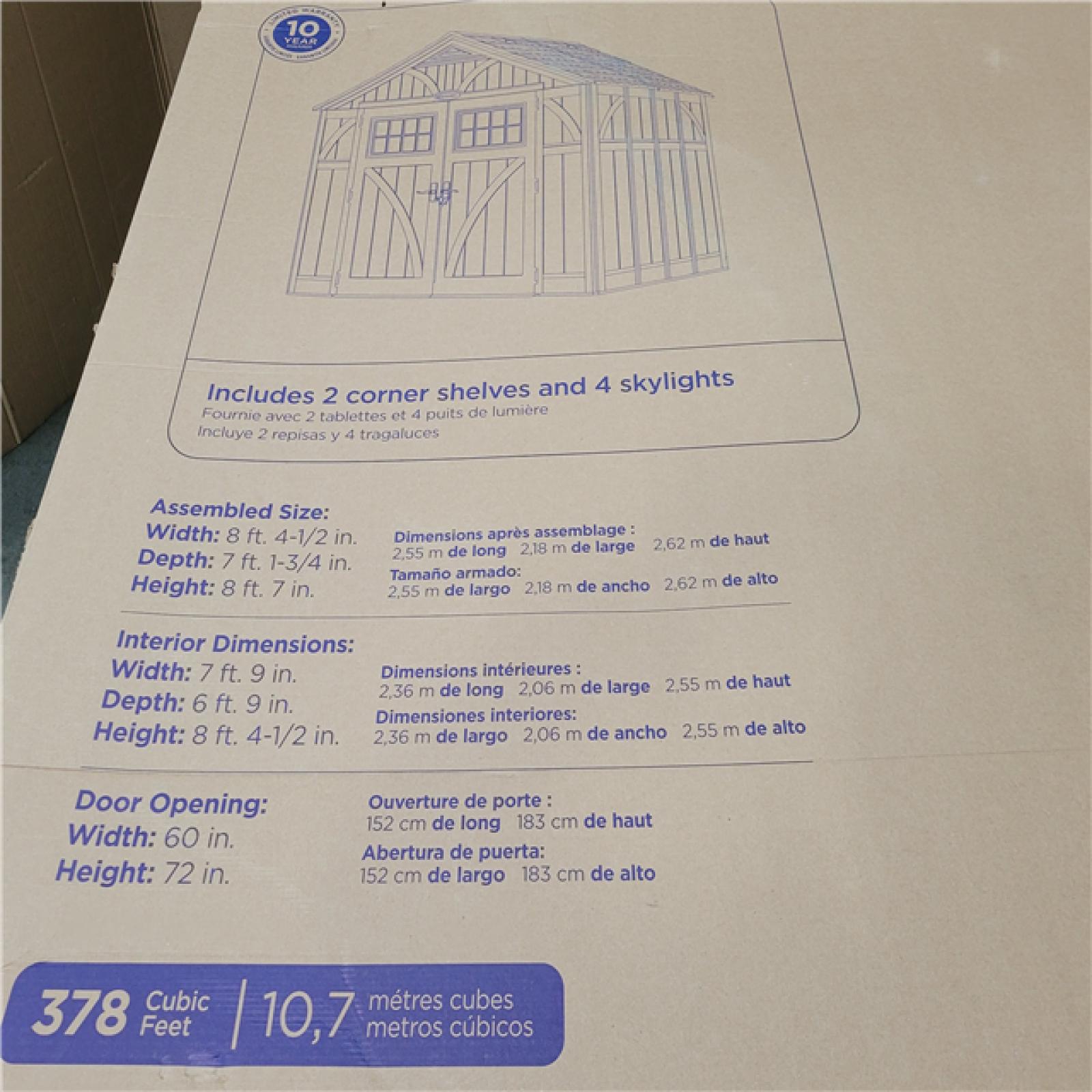 California NEW Fremont Storage Shed Includes Box 1 & 2