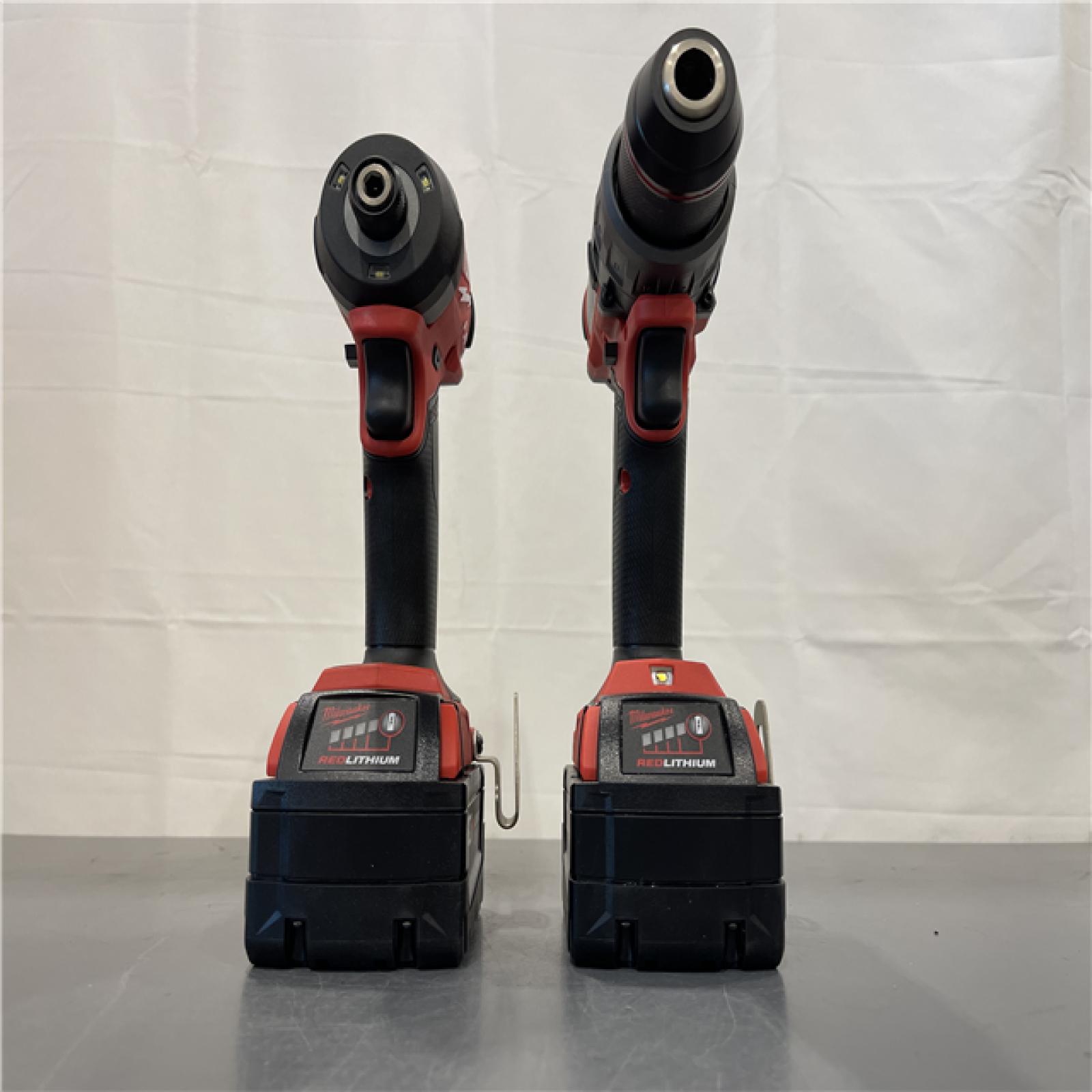 AS-IS - MILWAUKEE FUEL 18V Lithium-Ion Brushless Cordless Hammer Drill and Impact Driver Combo Kit