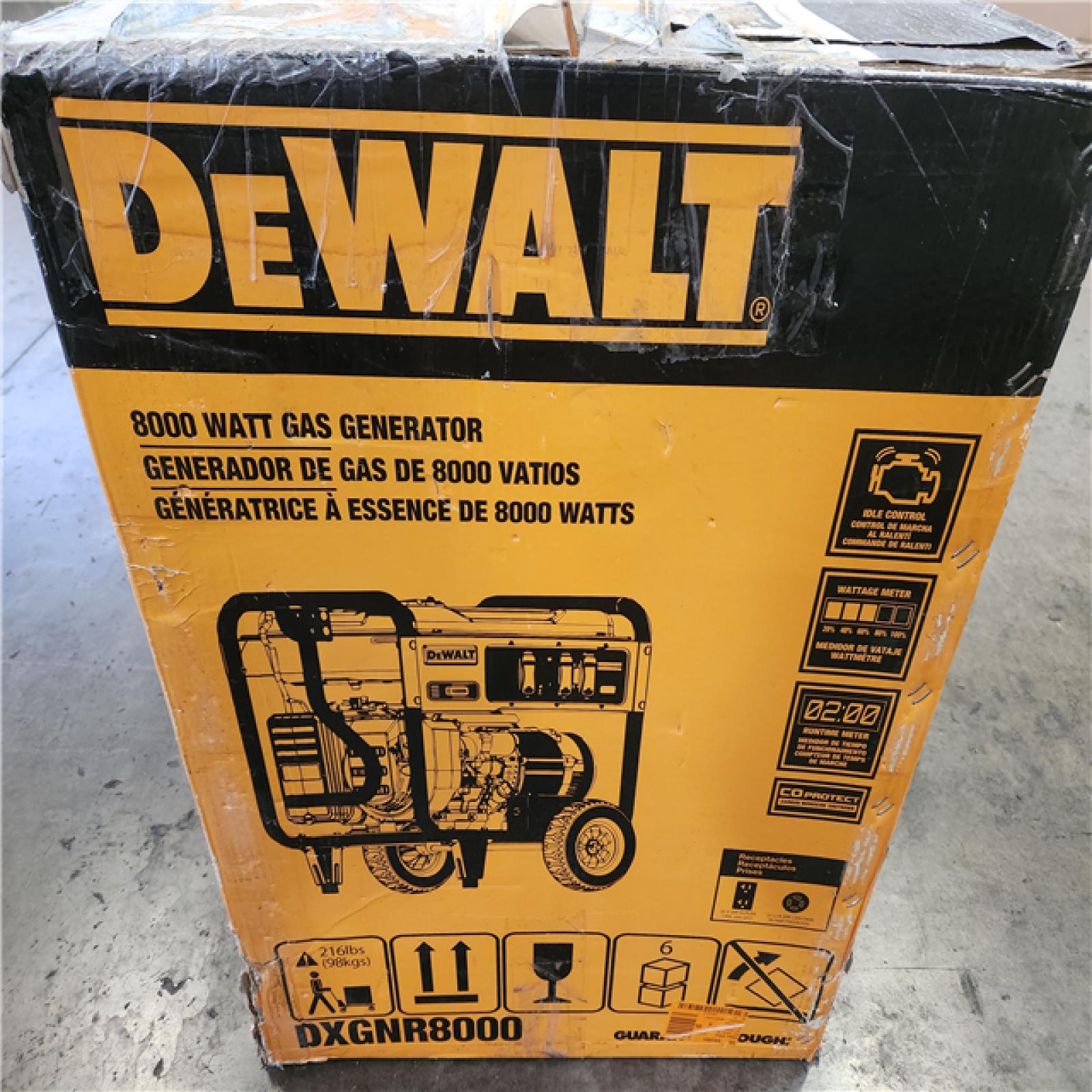 Phoenix NEW DEWALT 10000 / 8000-Watt Electric Start Gas Powered Portable Generator with Idle Control  GFCI Outlets and CO Protect-DXGNR8000