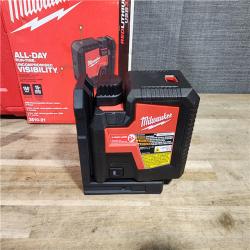 HOUSTON LOCATION - AS-IS Milwaukee Green 100 ft. 3-Point Rechargeable Laser Level KIT
