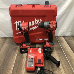 AS-IS Milwaukee FUEL 18V Lithium-Ion Brushless Cordless Hammer Drill and Impact Driver Combo Kit