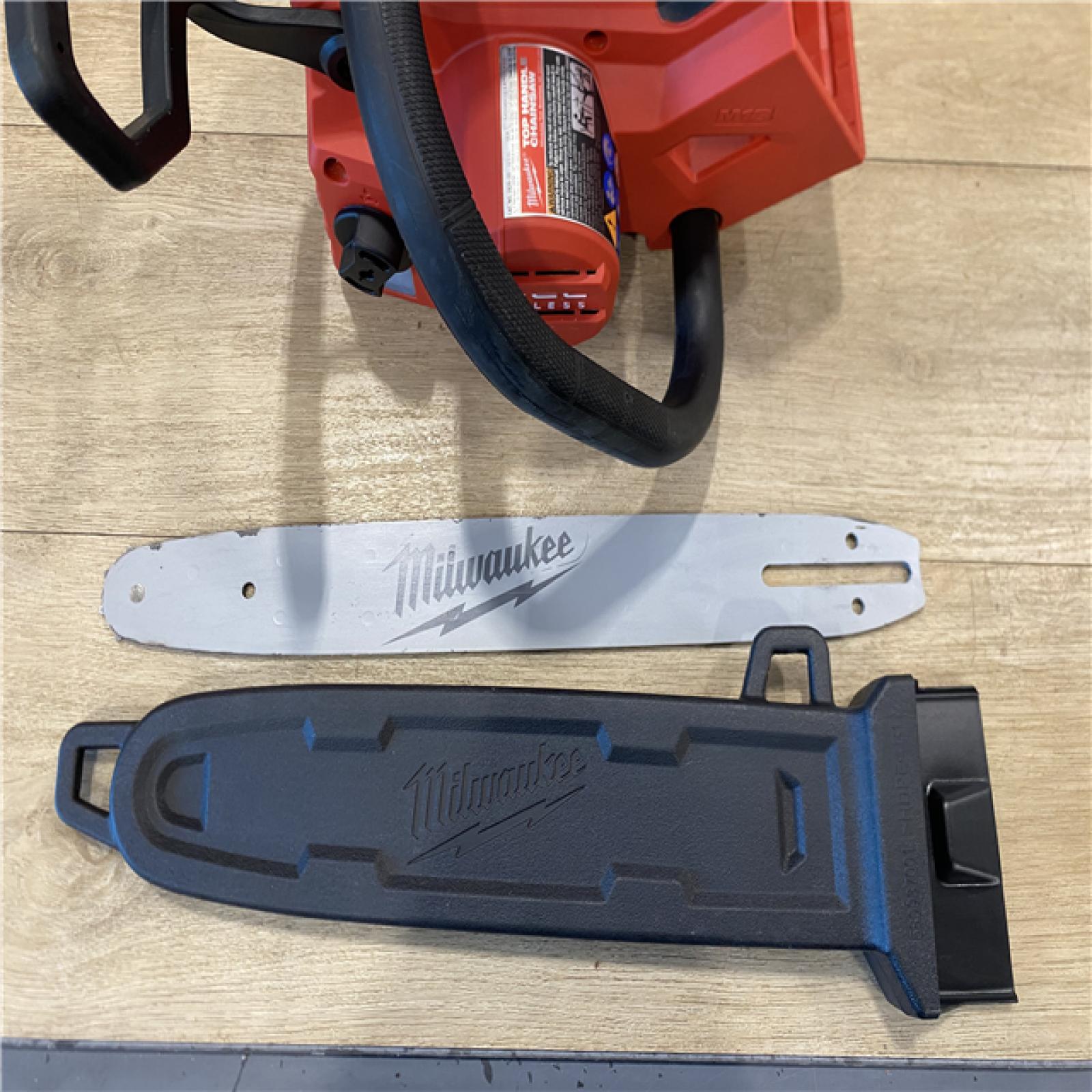 AS-IS Milwaukee FUEL 14 in. 18V Lithium-Ion Brushless Cordless Battery Top Handle Chainsaw (Tool Only)