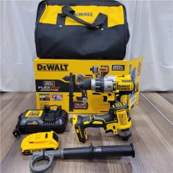 AS-IS  DEWALT 20V MAX Cordless Brushless Hammer Drill/Driver 2 Tool Combo Kit with FLEXVOLT ADVANTAGE