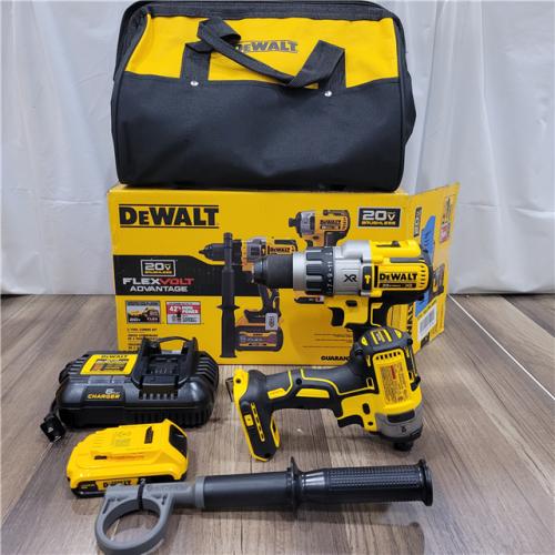 AS-IS  DEWALT 20V MAX Cordless Brushless Hammer Drill/Driver 2 Tool Combo Kit with FLEXVOLT ADVANTAGE