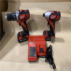 Good - Milwaukee 18V Cordless Brushed 2-Tool Drill/Driver and Impact Driver Kit