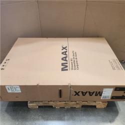 Phoenix NEW MAAX Cyrene 34 in. L x 34 in. W x 76 in. H Corner Center Drain Shower Stall/Kit in White with Clear glass in Brushed Nickel (SEALED)