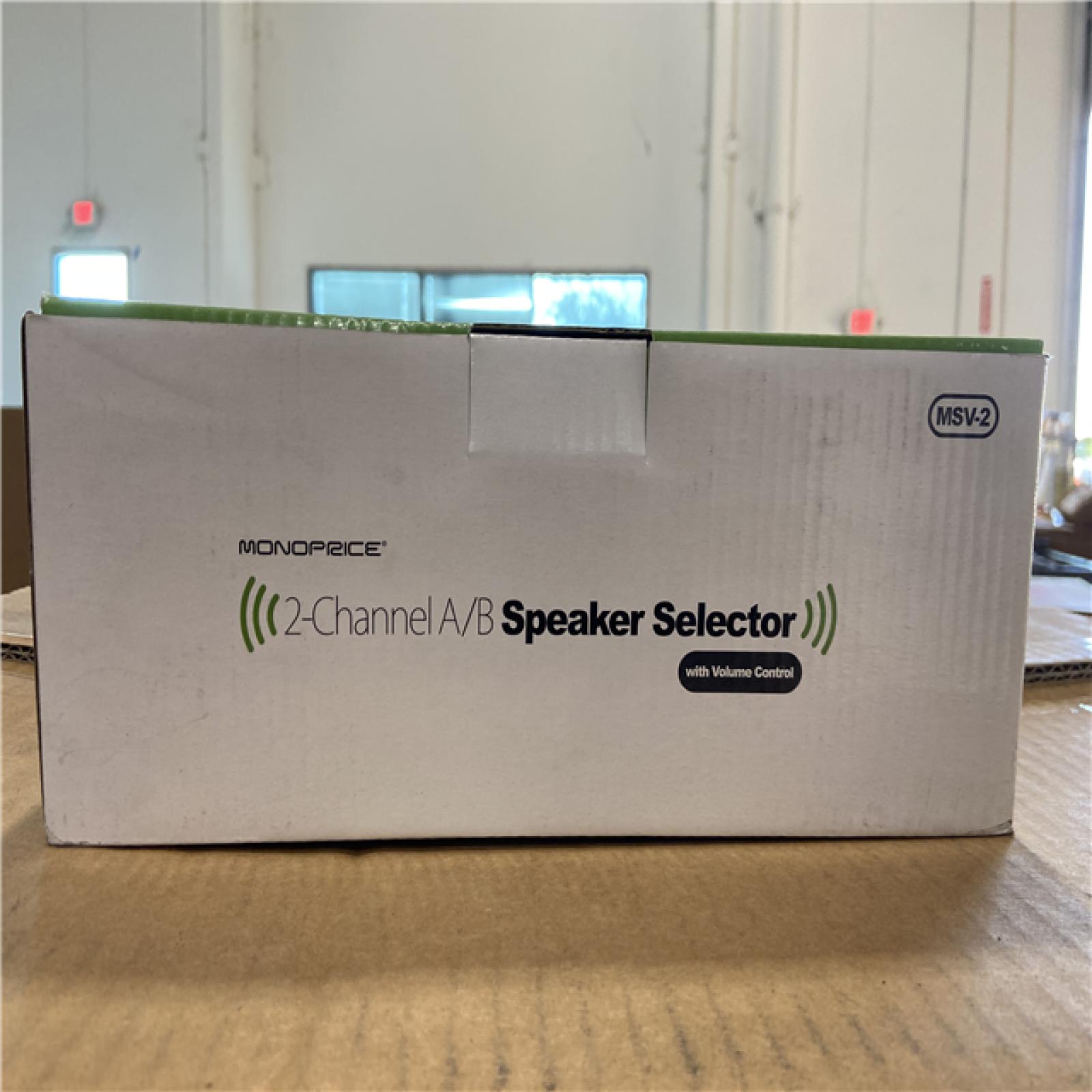 NEW! - Monoprice Dual Source 2-Channel A/B Speaker Selector With Volume Control, Up To 100 Watts Per Channel