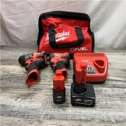 AS-IS Milwaukee FUEL 12-Volt Lithium-Ion Brushless Cordless Hammer Drill and Impact Driver Combo Kit