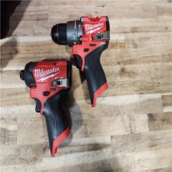 HOUSTON LOCATION - AS-IS Milwaukee  FUEL 12-Volt Lithium-Ion Brushless Cordless Hammer Drill and Impact Driver Combo Kit