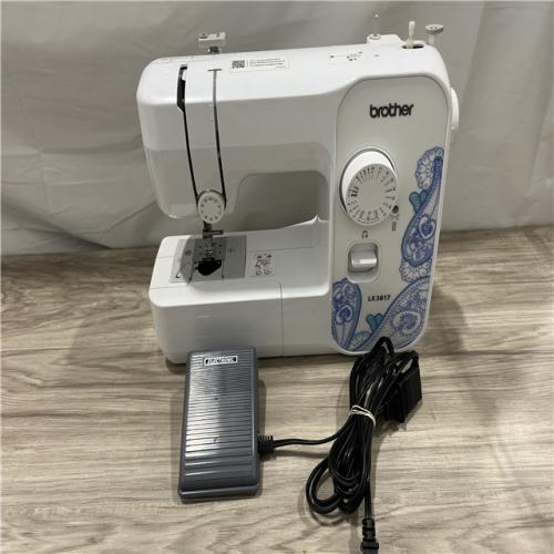 AS-IS Brother LX3817 Reliable Beginner Full-Size Sewing Machine with 17 Built-In Stitches - White
