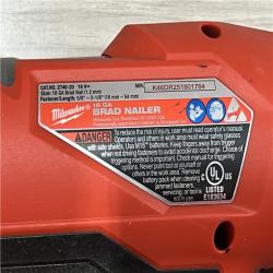 AS-IS MILWAUKEE M18 FUEL 18-Volt Lithium-Ion Brushless Cordless Gen II 18-Gauge Brad Nailer (Tool-Only)