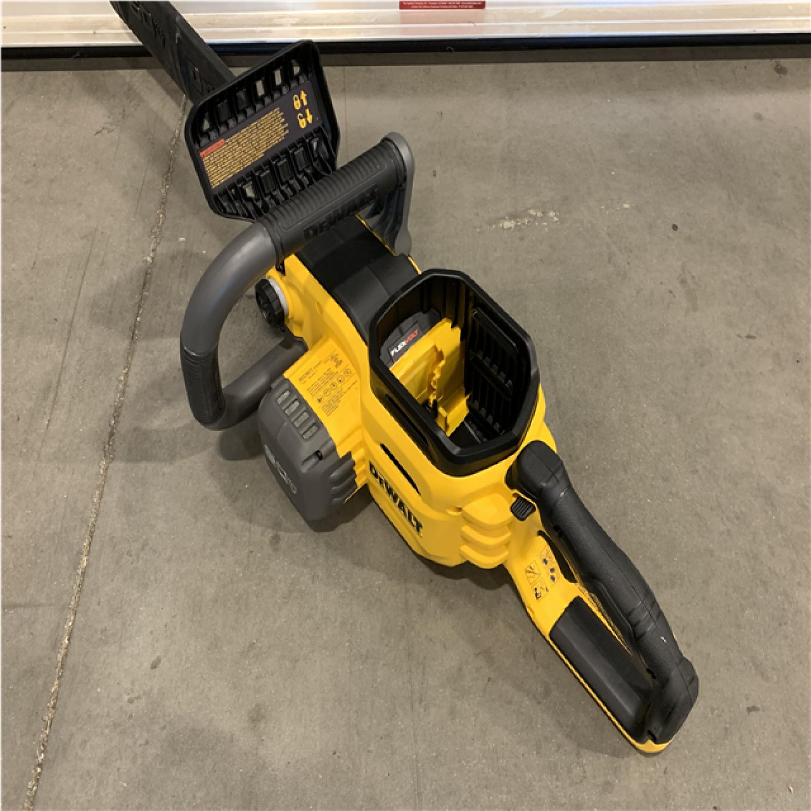 AS-IS DEWALT FLEXVOLT 60-Volt MAX 20 in. Brushless Cordless Battery Powered Chainsaw and Case (Tool with Case Only)