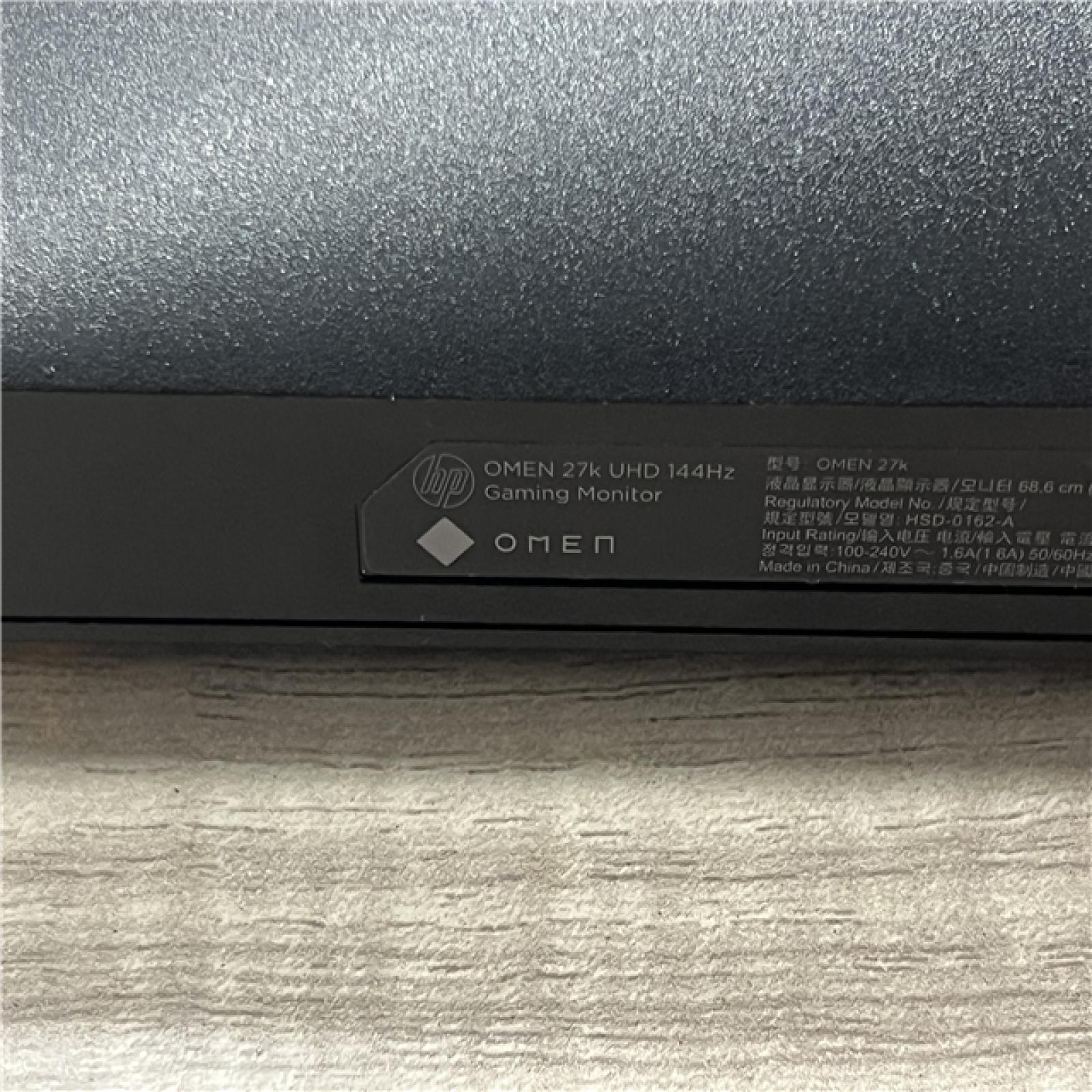 AS-IS OMEN by HP 27 inch UHD 144Hz Gaming Monitor - OMEN 27k