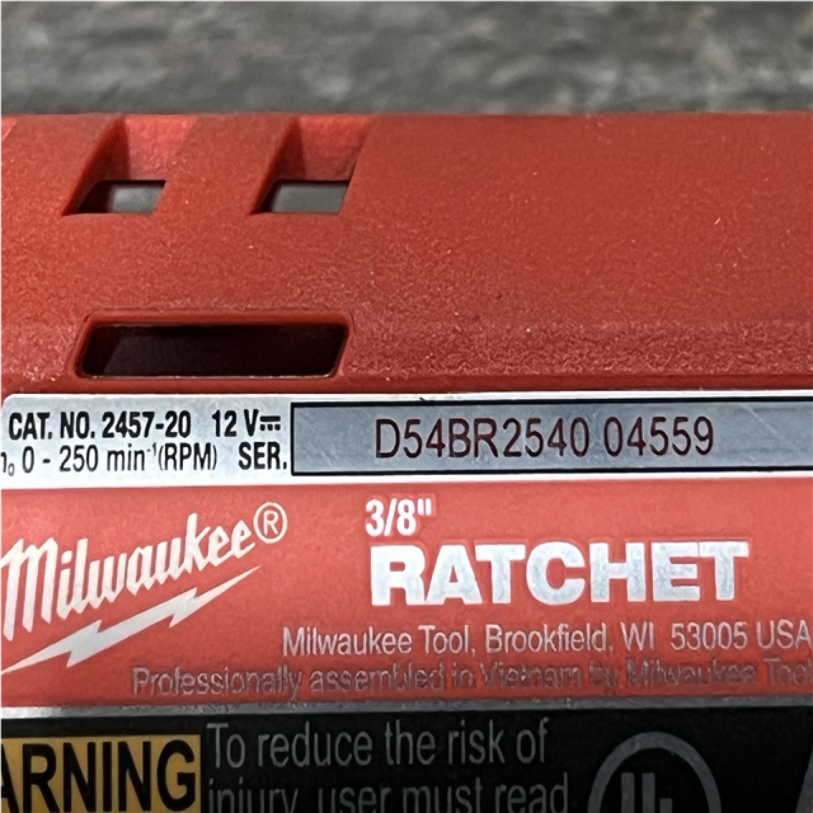 AS-IS Milwaukee 12V Lithium-Ion Cordless 3/8 in. Ratchet (Tool-Only)