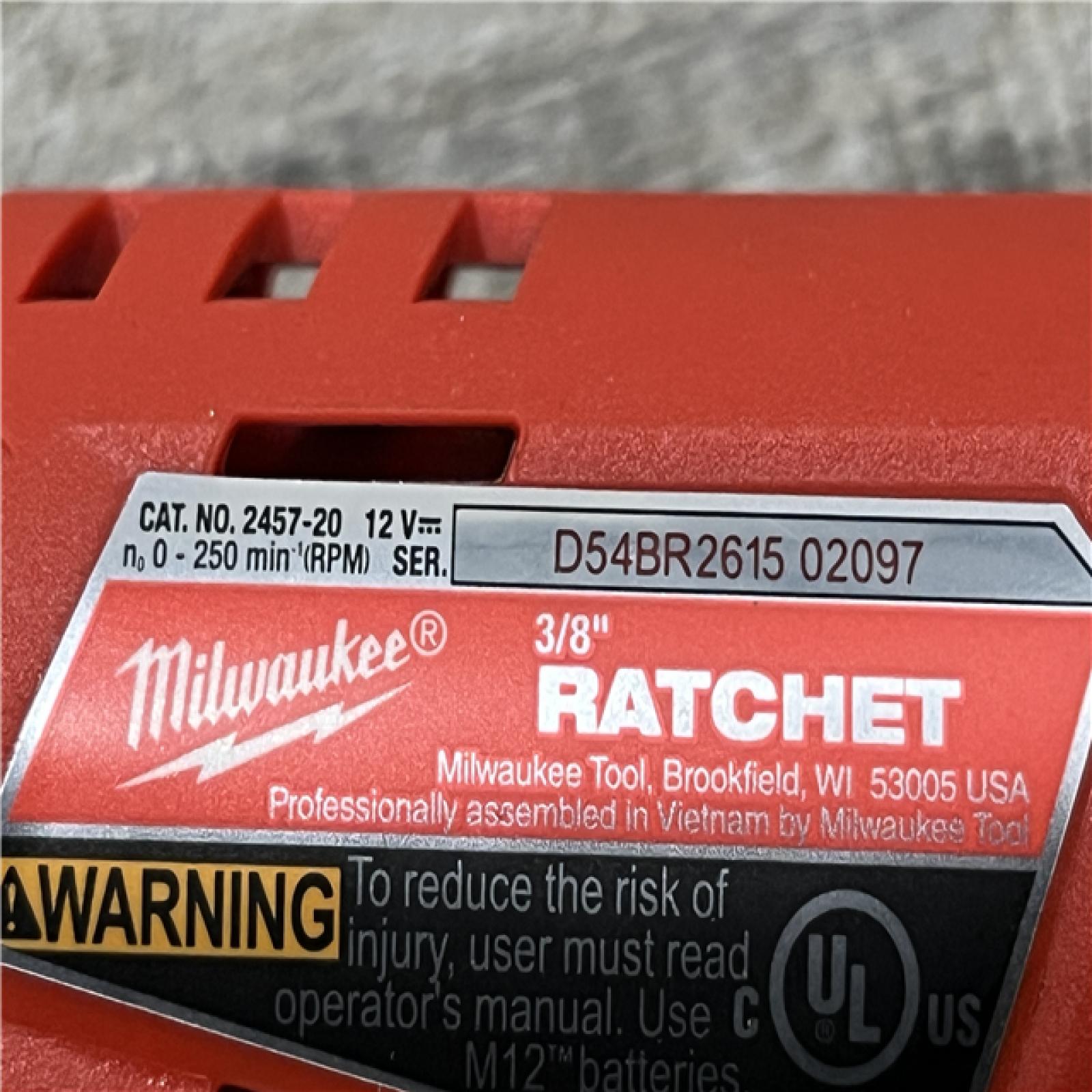 AS-IS Milwaukee 12V Lithium-Ion Cordless 3/8 in. Ratchet (Tool-Only)