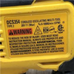 AS-IS DEWALT ATOMIC 20V MAX Lithium-Ion Cordless Brushless Oscillating Tool Kit