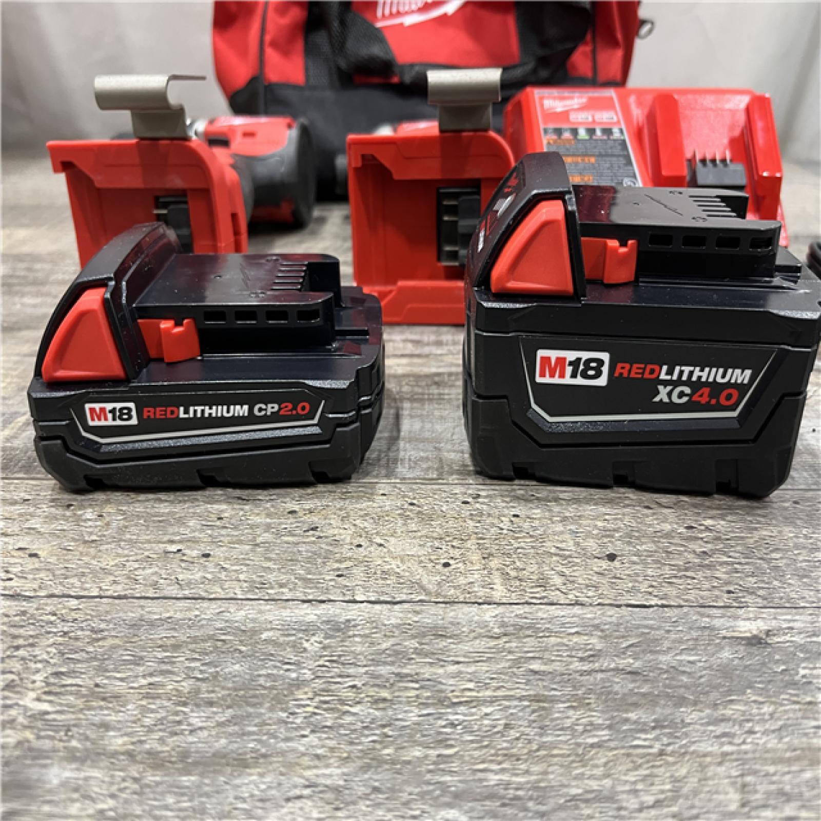 AS-IS Milwaukee 18-Volt Lithium-Ion Brushless Cordless Compact Hammer Drill/Impact Combo Kit
