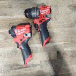 HOUSTON LOCATION - AS-IS Milwaukee FUEL 12-Volt Lithium-Ion Brushless Cordless Hammer Drill and Impact Driver Combo Kit