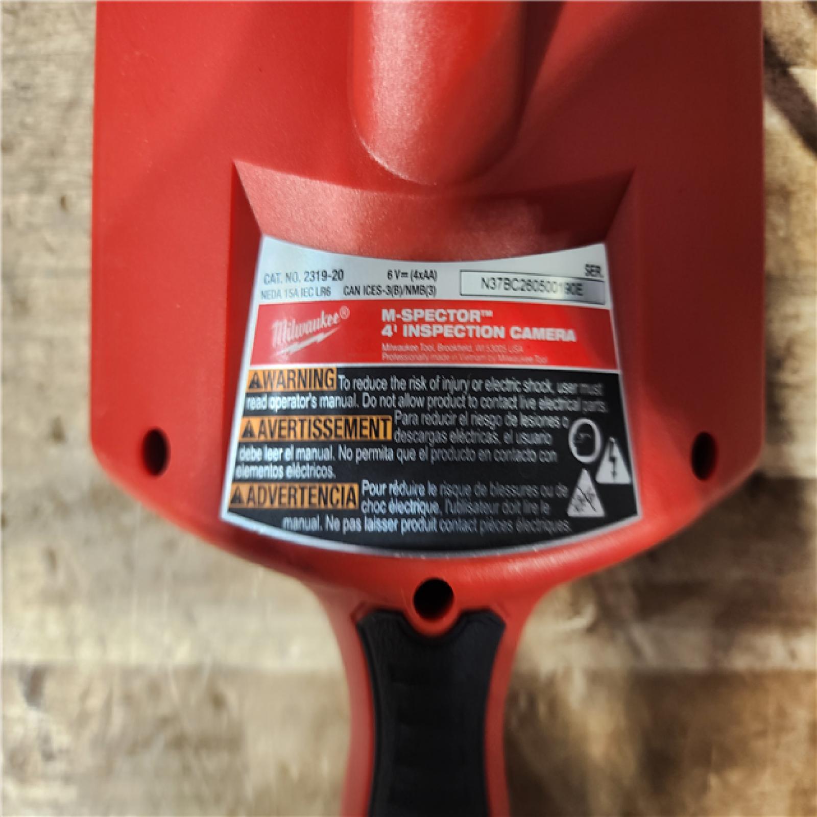 HOUSTON LOCATION - AS - IS Milwaukee M- Spector 4 ft. Inspection Sewer Camera Scope