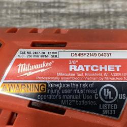 AS-IS Milwaukee 12V Lithium-Ion Cordless 3/8 in. Ratchet Kit