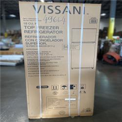 DALLAS LOCATION - Vissani 18 cu. ft. Top Freezer Refrigerator DOE in White
