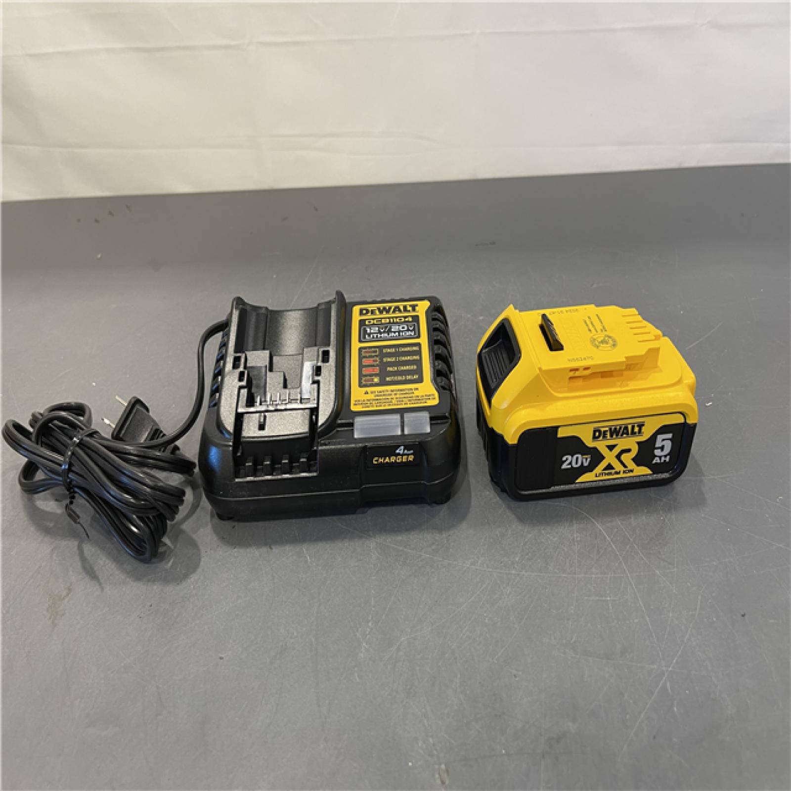AS-IS - DEWALT 20-Volt Maximum XR 5.0 Ah Battery Pack and Charger