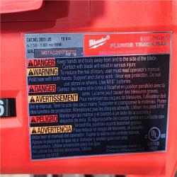 HOUSTON LOCATION - AS-IS (APPEARS LIKE NEW) Milwaukee M18 FUEL 18V Lithium-Ion Cordless Brushless 6-1/2 in. Plunge Cut Track Saw (Tool-Only)