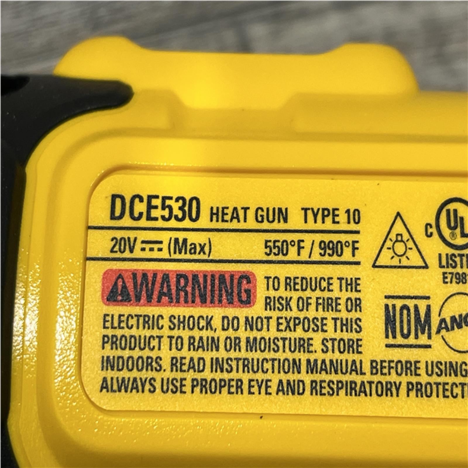 AS-IS DEWALT 20V MAX Cordless Compact Heat Gun with Flat and Hook Nozzle Attachments