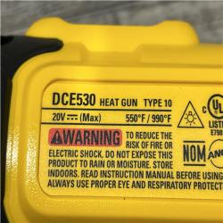 AS-IS DEWALT 20V MAX Cordless Compact Heat Gun with Flat and Hook Nozzle Attachments